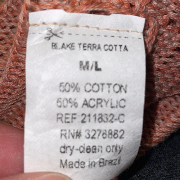 NWT Goddis Cableknit Open Front Cardigan Sweater Size M/L. Blake Terra Cotta. - Picture 7 of 9